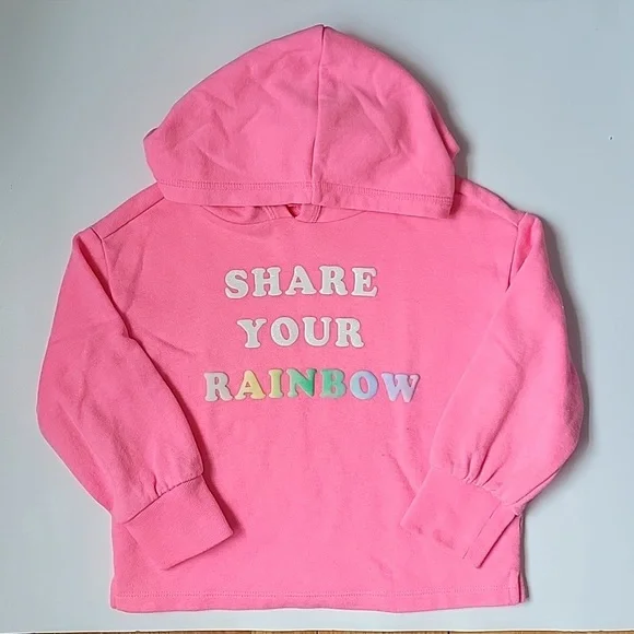 GAP Shirts Tops Gap 4t Graphic Hoodie Neon Pink Rose Poshmark